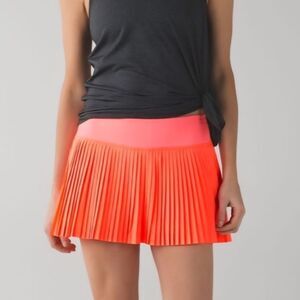 Lululemon Athletica Orange Mini Skirt